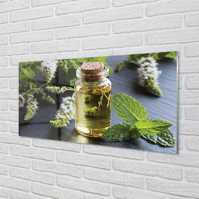 Pintura em vidro Chá de menta