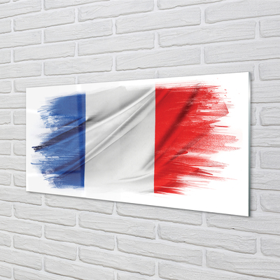 Quadro de vidro Bandeira da França