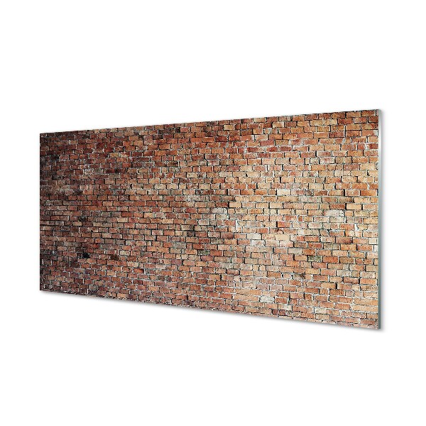 Quadro de vidro parede de tijolos
