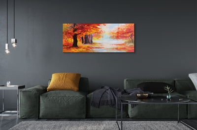 Quadro de vidro Folhas de árvores de outono