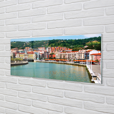 Quadro de vidro Espanha Cidade Montanhas Rio