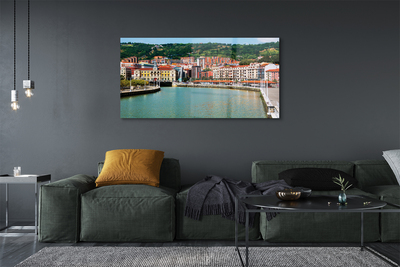 Quadro de vidro Espanha Cidade Montanhas Rio