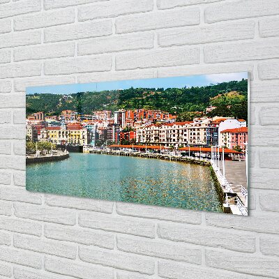 Quadro de vidro Espanha Cidade Montanhas Rio