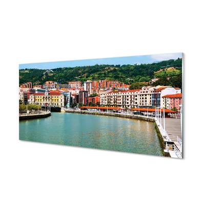 Quadro de vidro Espanha Cidade Montanhas Rio