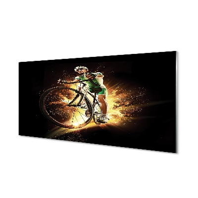 Pintura em vidro Bicicleta fundo preto