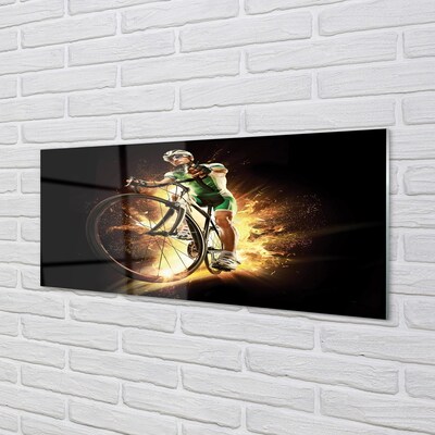 Pintura em vidro Bicicleta fundo preto