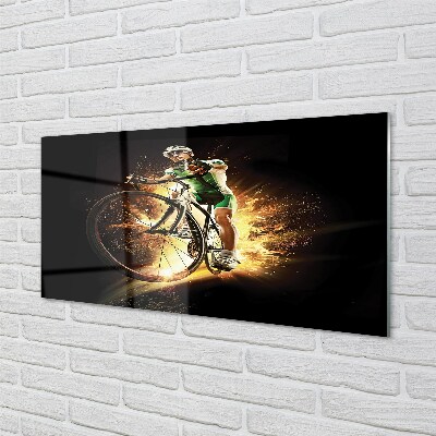 Pintura em vidro Bicicleta fundo preto