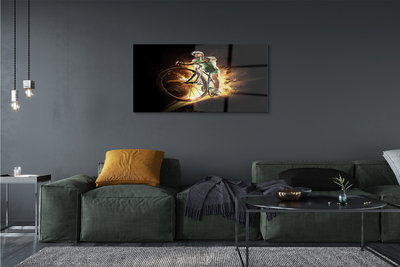 Pintura em vidro Bicicleta fundo preto