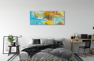 Pintura em vidro Mapa do globo