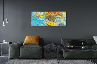 Pintura em vidro Mapa do globo