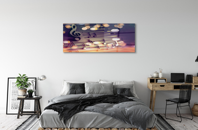 Quadro de vidro Notas pretas