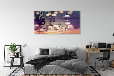 Quadro de vidro Notas pretas