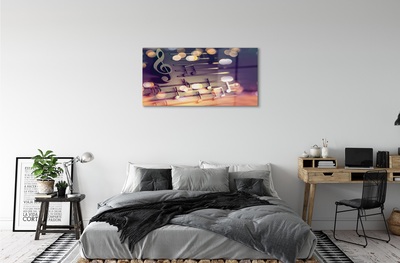 Quadro de vidro Notas pretas