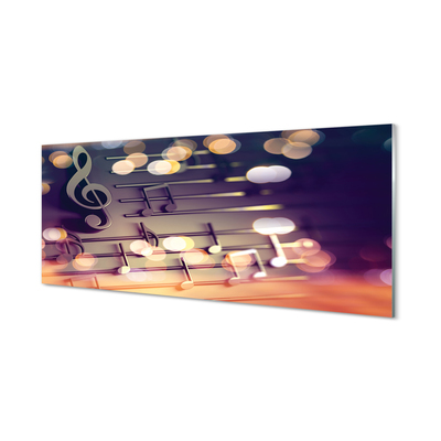 Quadro de vidro Notas pretas