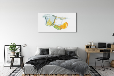 Pintura em vidro Água de kiwi e laranja