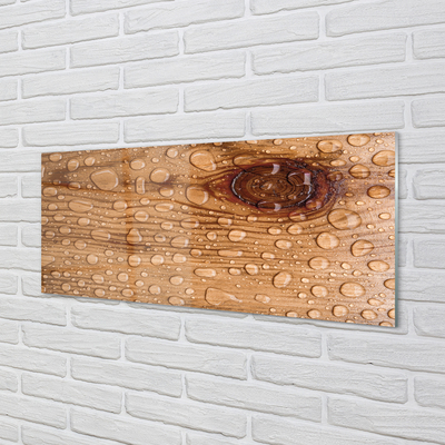 Pintura em vidro Gotas de água e madeira