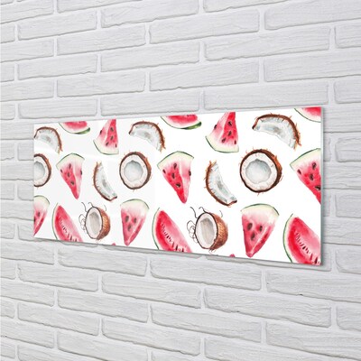 Pintura em vidro Melancia de coco