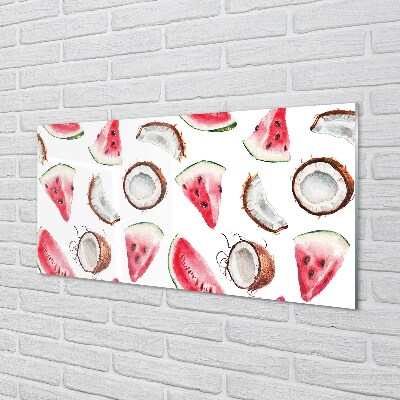 Pintura em vidro Melancia de coco