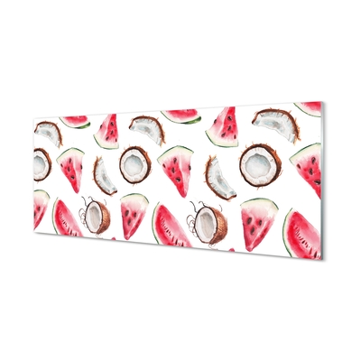 Pintura em vidro Melancia de coco