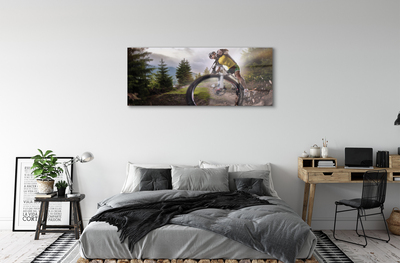Pintura em vidro Mountain Cloud Bike