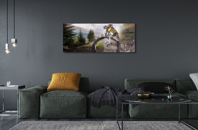 Pintura em vidro Mountain Cloud Bike