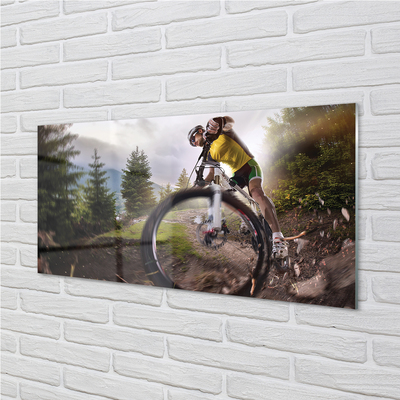 Pintura em vidro Mountain Cloud Bike