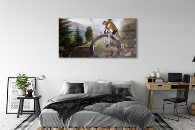 Pintura em vidro Mountain Cloud Bike