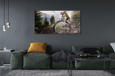 Pintura em vidro Mountain Cloud Bike