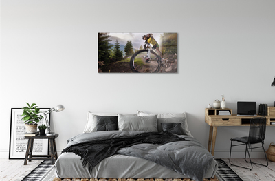 Pintura em vidro Mountain Cloud Bike