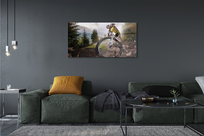 Pintura em vidro Mountain Cloud Bike