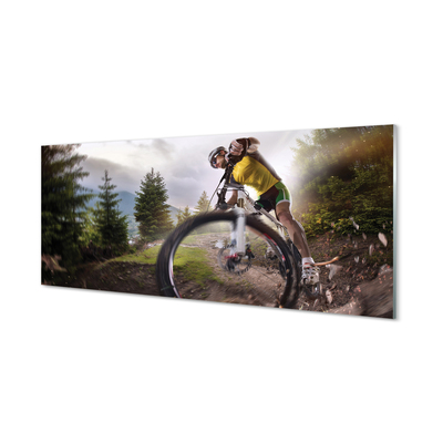 Pintura em vidro Mountain Cloud Bike