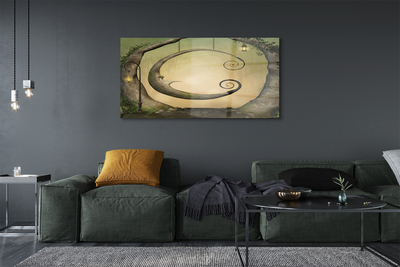 Quadro de vidro Árvores da Floresta de Luz