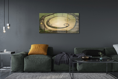 Quadro de vidro Árvores da Floresta de Luz