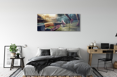 Quadro de vidro Chuteiras de estádio de futebol