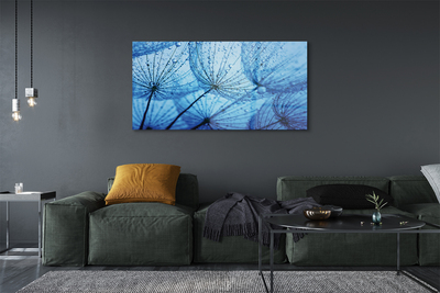 Pintura em vidro Macro de gotas de dente-de-leão