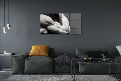 Pintura em vidro Músculos pretos e brancos