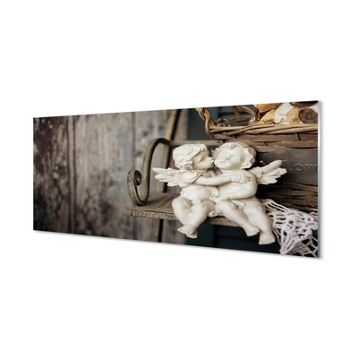 Pintura em vidro Anjo Beijando