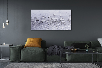 Pintura em vidro Macro gotas de água