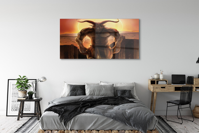 Quadro de vidro Figura do pôr do sol