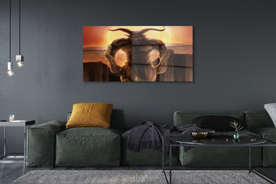 Quadro de vidro Figura do pôr do sol