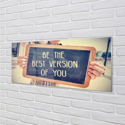 Pintura em vidro Placa de inscrição