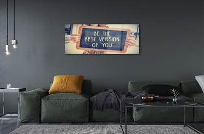 Pintura em vidro Placa de inscrição