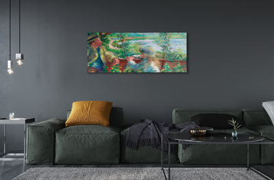 Quadro de vidro À Beira da Água - Pierre Auguste Renoir