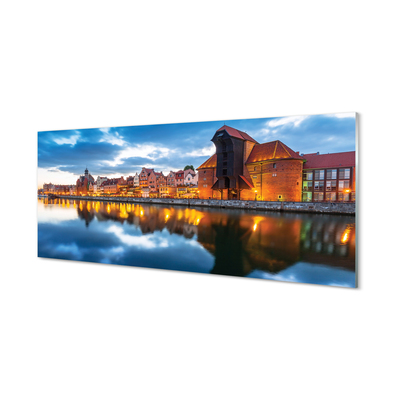 Quadro de vidro Edifícios do Rio Gdansk