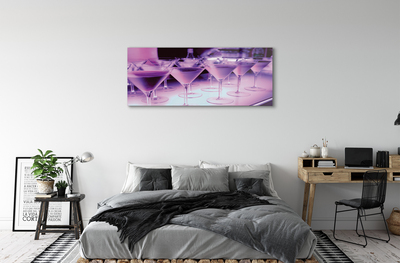 Quadro de vidro Coquetéis em copos