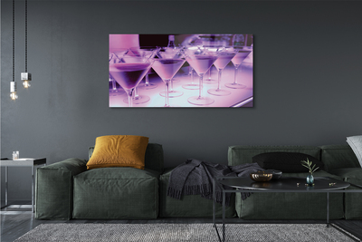 Quadro de vidro Coquetéis em copos