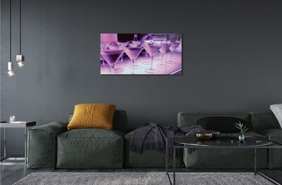 Quadro de vidro Coquetéis em copos
