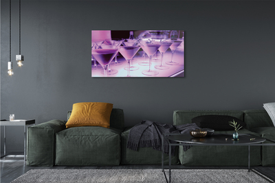 Quadro de vidro Coquetéis em copos