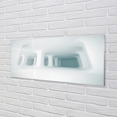 Quadro de vidro Suportes 3D brancos