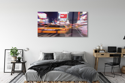 Pintura em vidro Carro cidade luz